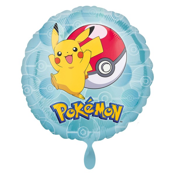 Folienballon Pikachu und Pokéball (45 cm)
