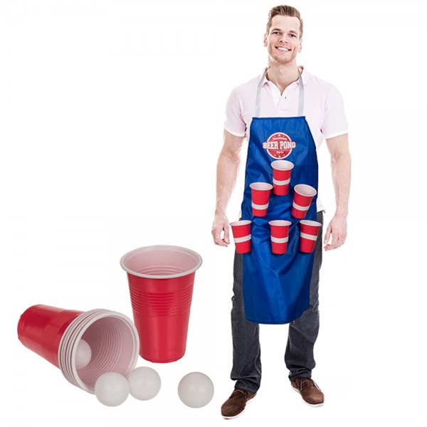 Beer Pong mit Schürze