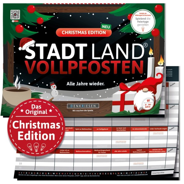 Stadt Land Vollpfosten - Christmas Edition - Alle Jahre wieder (DIN A4)