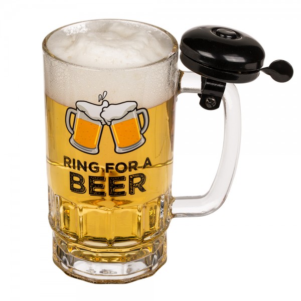Bierglas mit Klingel